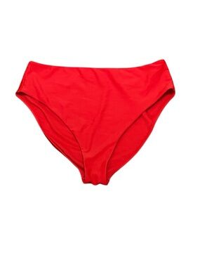 Shade‎ & Shore Red High-Waist Bikini Bottom, Size L, NWT